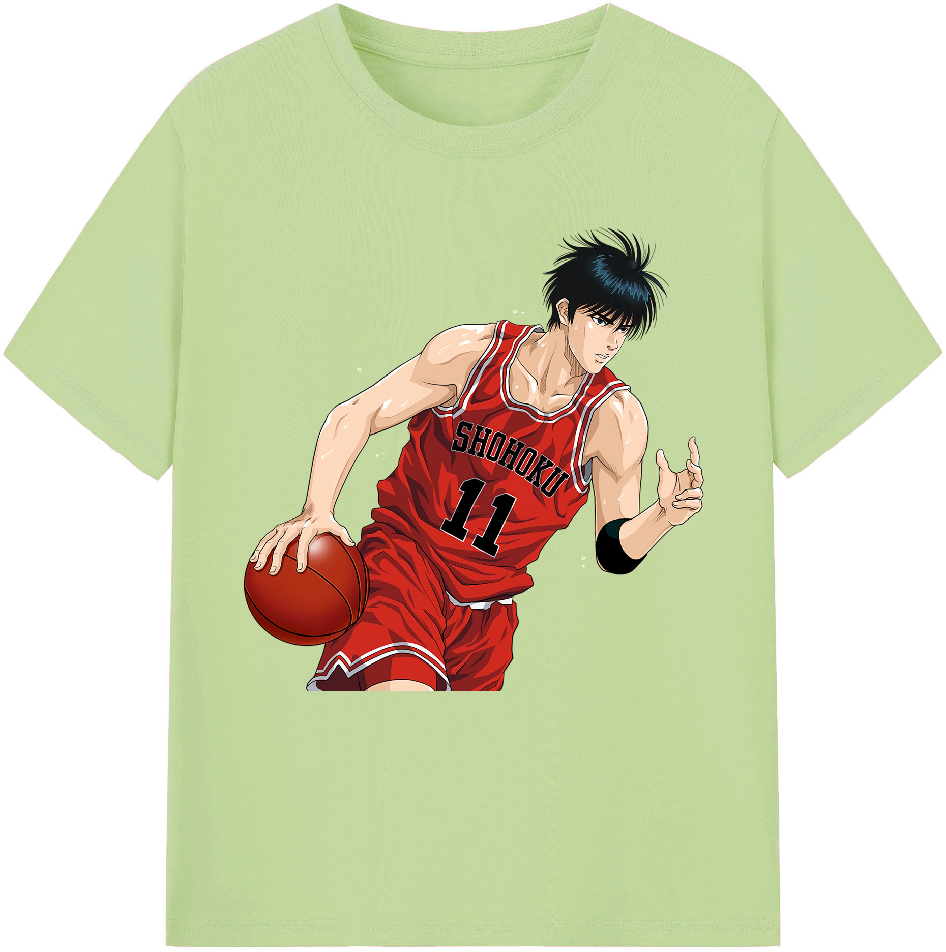 SLAM DUNK／スラムダンク 綿100％半袖Tシャツ（フロントプリント）